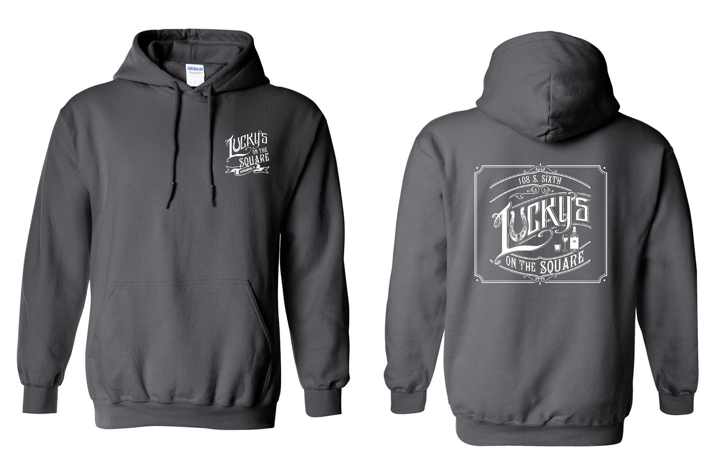 LUCKY'S ON THE SQUARE UNISEX HOODIE (P.18500)