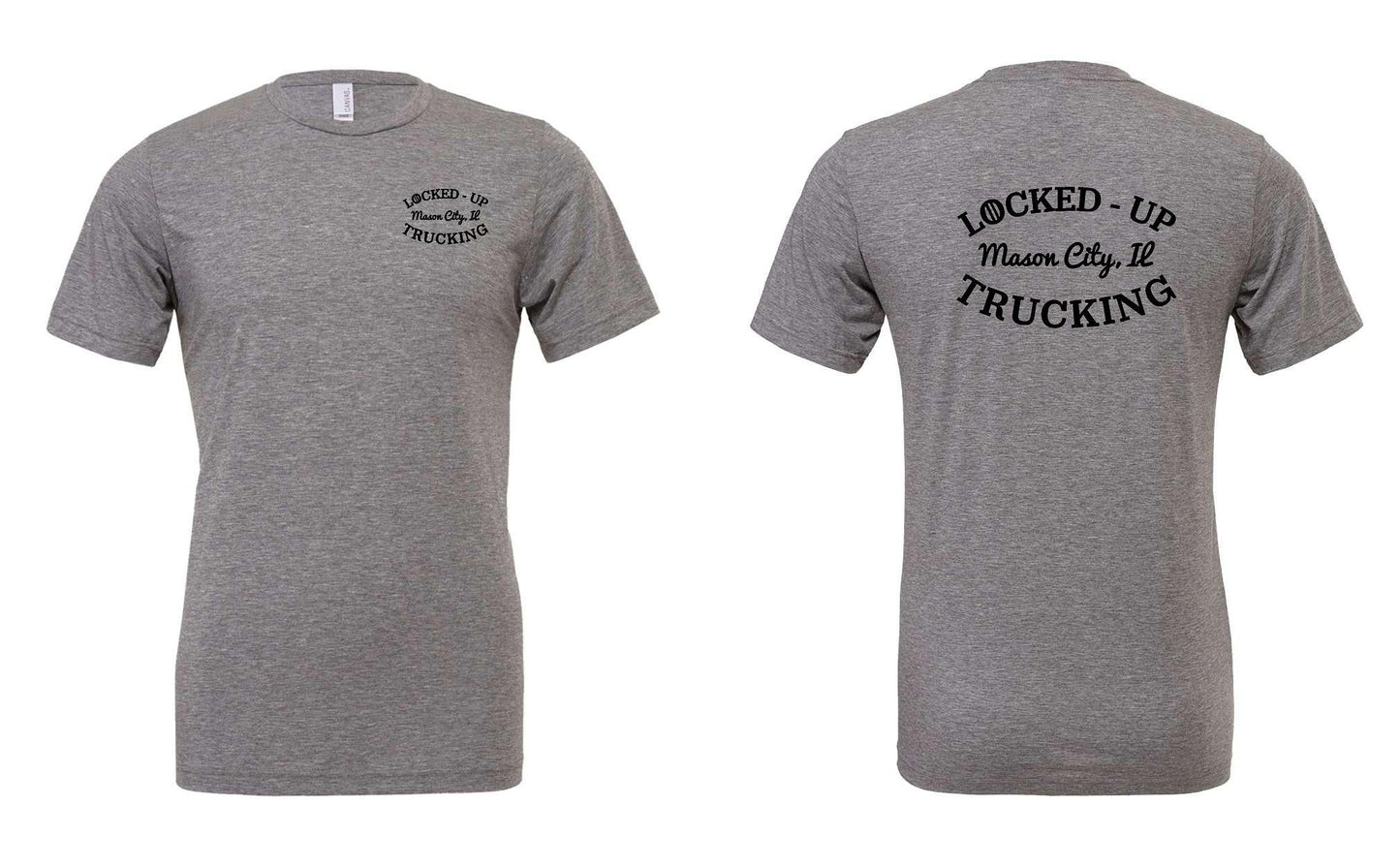 LOCKED-UP TRUCKING BELLA + CANVAS - Unisex Triblend Tee GREY LOGO (P.3413)