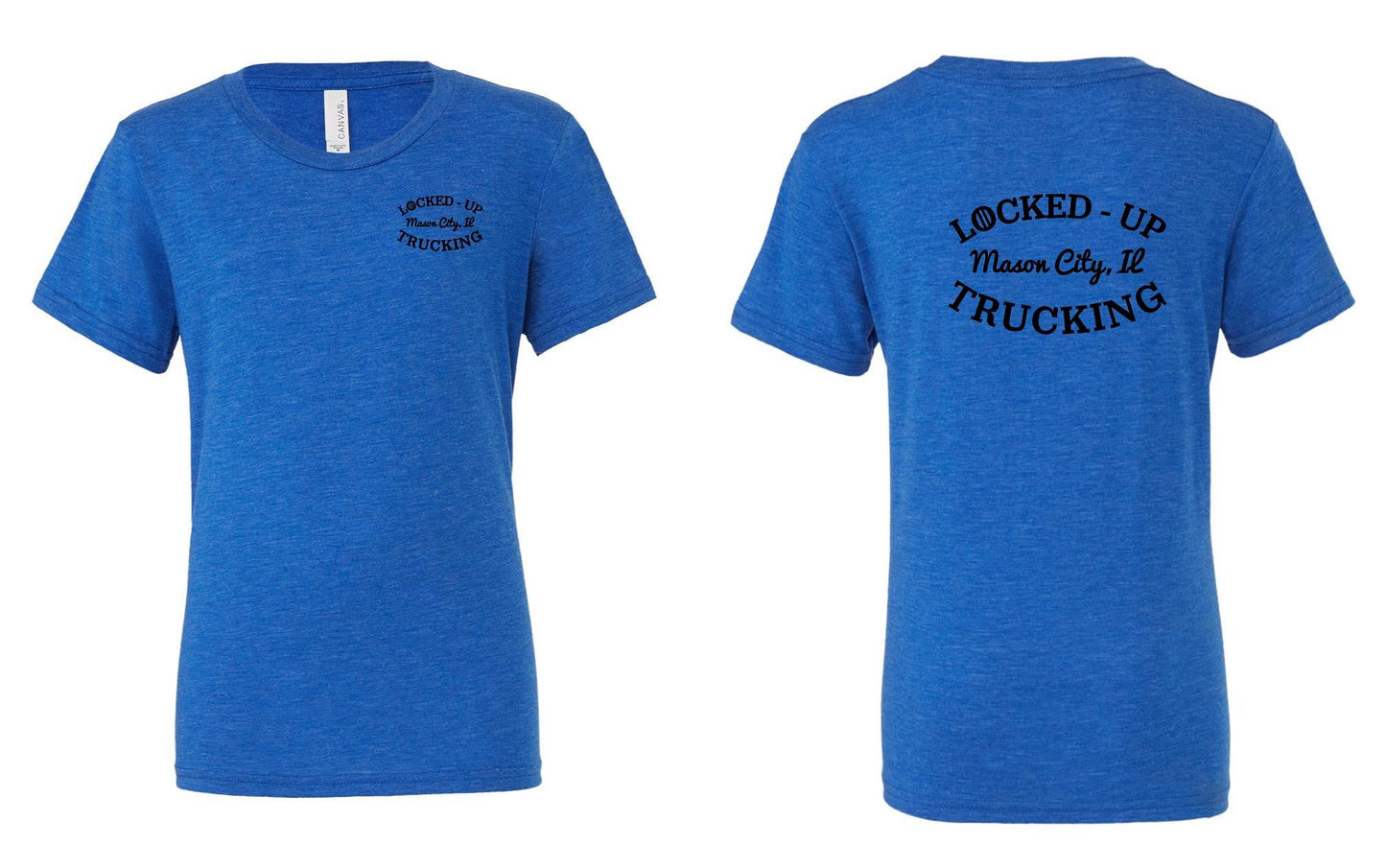 LOCKED-UP TRUCKING BELLA + CANVAS - Unisex Triblend Tee GREY LOGO (P.3413)