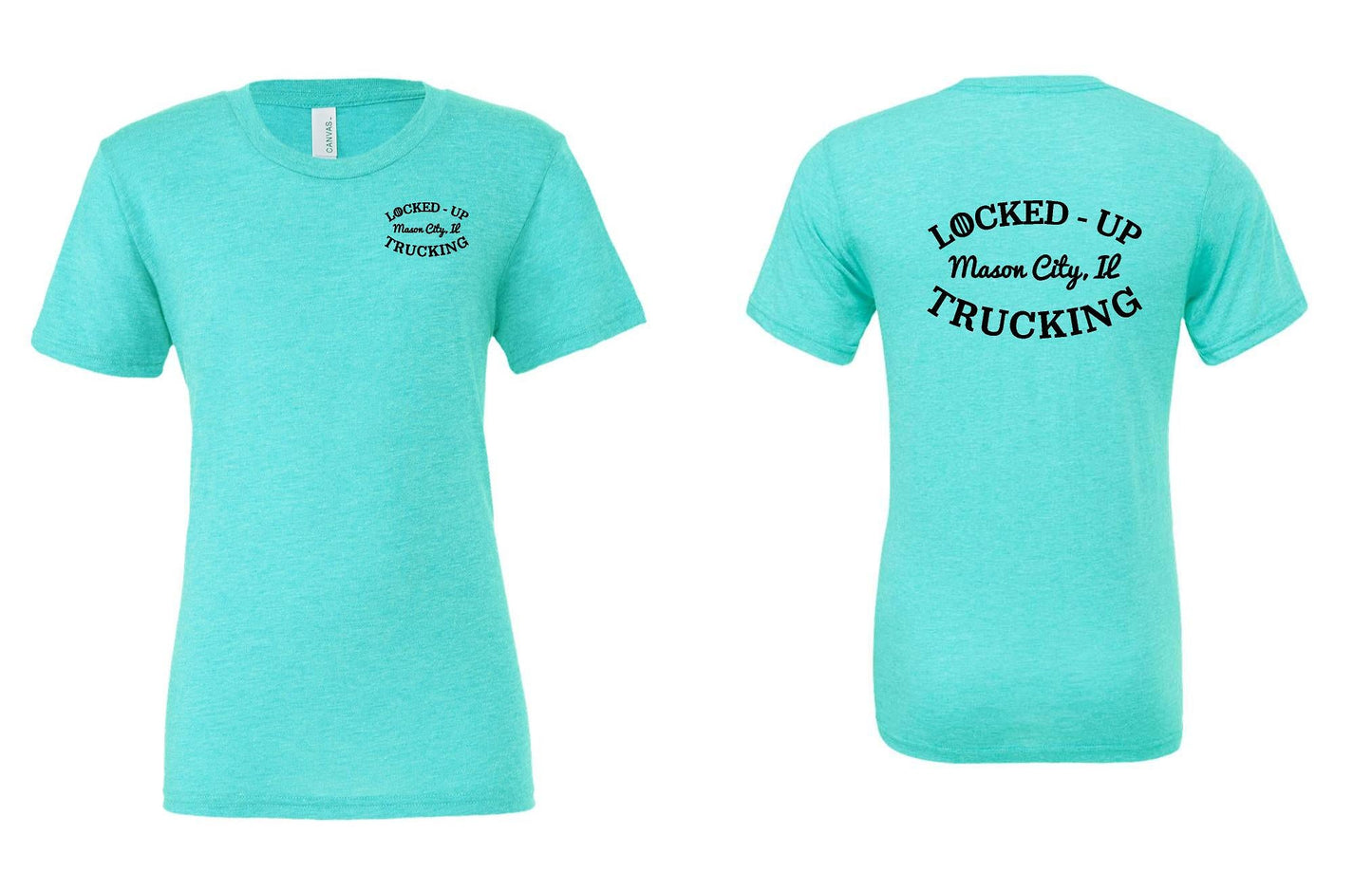 LOCKED-UP TRUCKING BELLA + CANVAS - Unisex Triblend Tee GREY LOGO (P.3413)