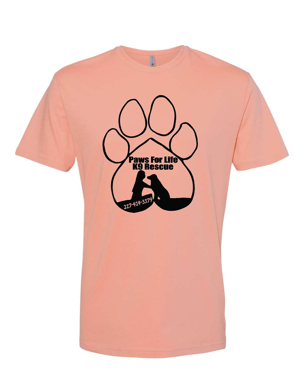 Paws for Life K9 Rescue Next Level - Cotton Short Sleeve Crew - (P.3600)