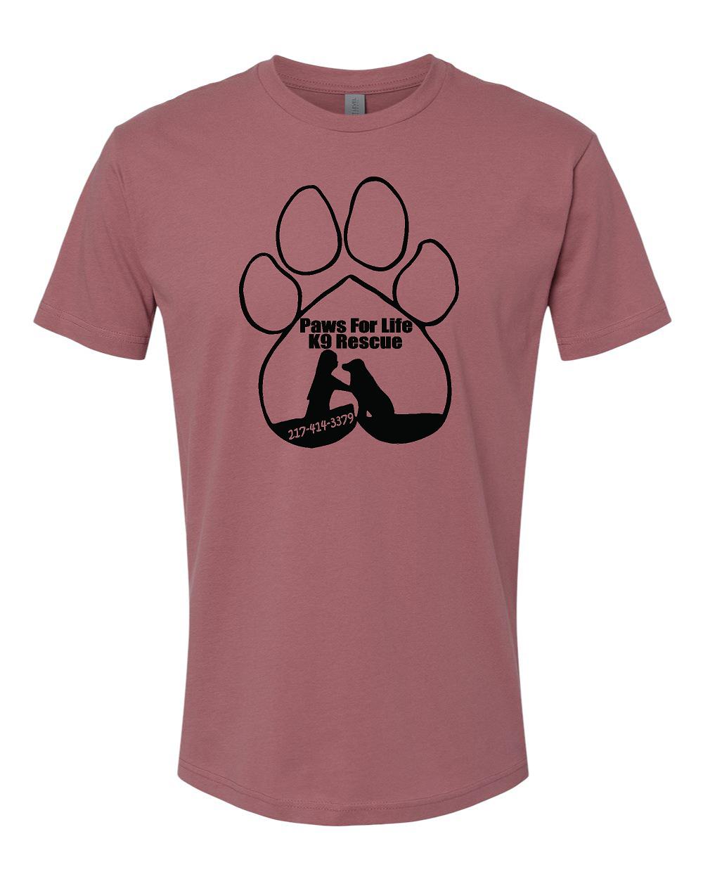 Paws for Life K9 Rescue Next Level - Cotton Short Sleeve Crew - (P.3600)