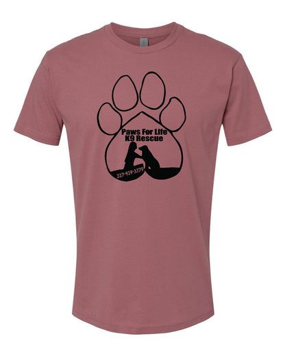 Paws for Life K9 Rescue Next Level - Cotton Short Sleeve Crew - (P.3600)