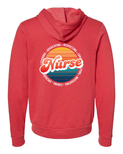 LLCC NURSING CLUB VINTAGE SUN FULL ZIP HOODIE (P.3739)