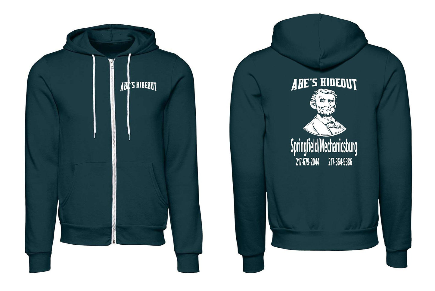 ABE'S HIDEOUT BELLA+CANVAS UNISEX FULL ZIP HOODIE (P.3739)