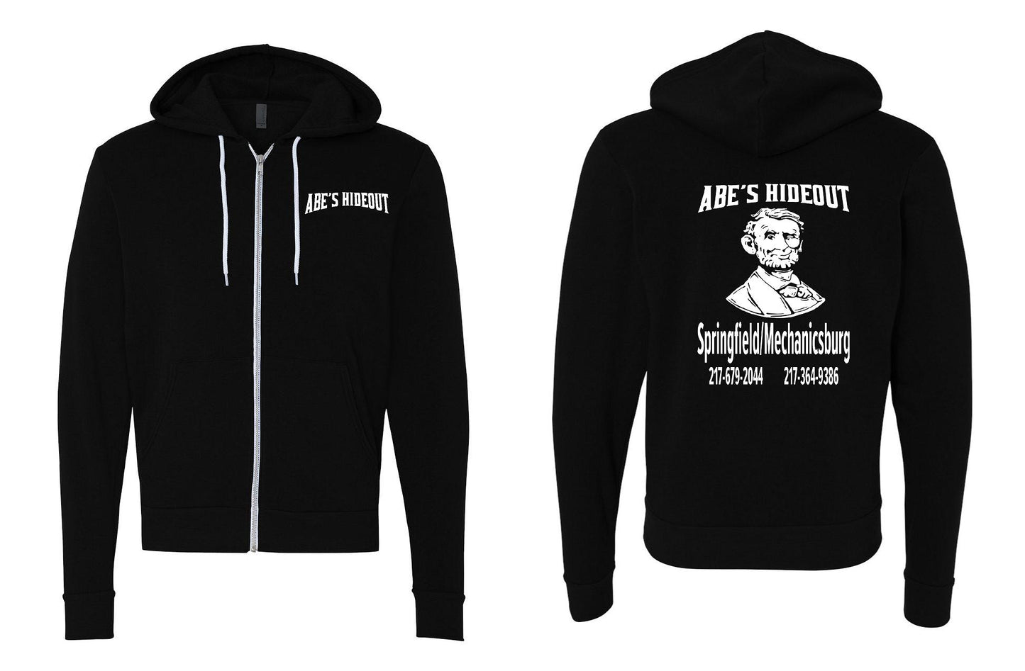 ABE'S HIDEOUT BELLA+CANVAS UNISEX FULL ZIP HOODIE (P.3739)