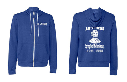 ABE'S HIDEOUT BELLA+CANVAS UNISEX FULL ZIP HOODIE (P.3739)