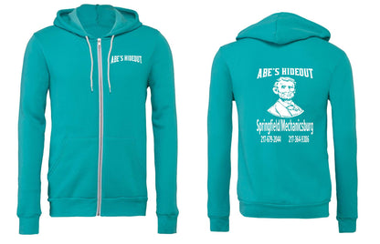 ABE'S HIDEOUT BELLA+CANVAS UNISEX FULL ZIP HOODIE (P.3739)