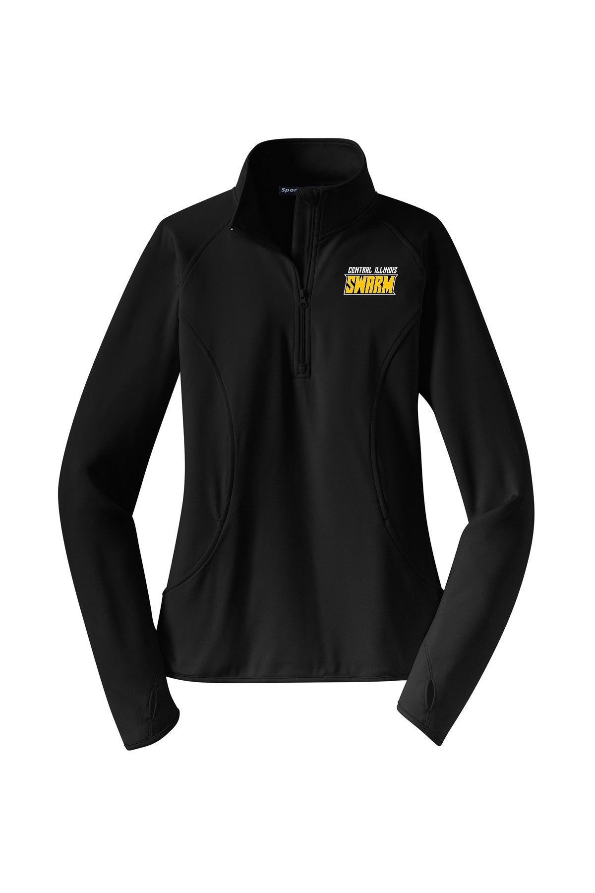 SWARM BASEBALL LADIES Stretch Half Zip Pullover (LST850)