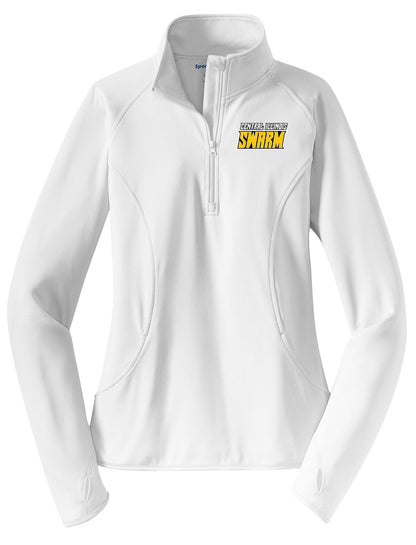 SWARM BASEBALL LADIES Stretch Half Zip Pullover (LST850)