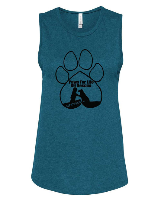 PAWS FOR LIFE K9 RESCUE BELLA + CANVAS - Women's Jersey Muscle Tank - (P.6003)