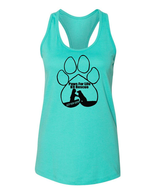 PAWS FOR LIFE K9 RESCUE BELLA + CANVAS - Women's Racerback Tank - (P.6008)