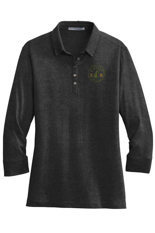 Elkhart Grain Co Ladies 3/4 Sleeve Meridian Polo (E.L578)