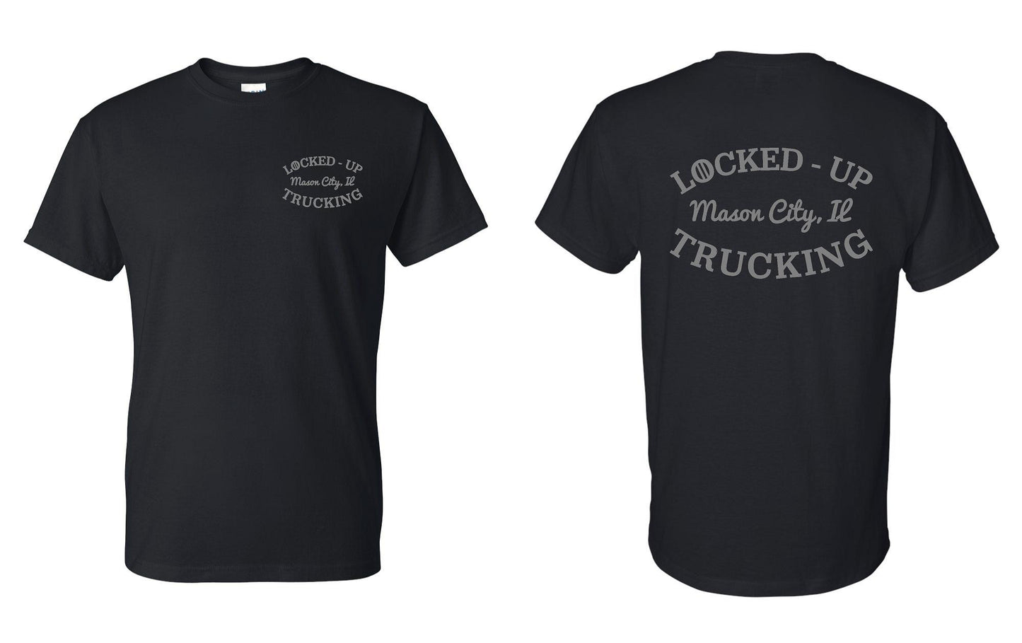 LOCKED-UP TRUCKING UNISEX TSHIRT GREY LOGO (P.8000)