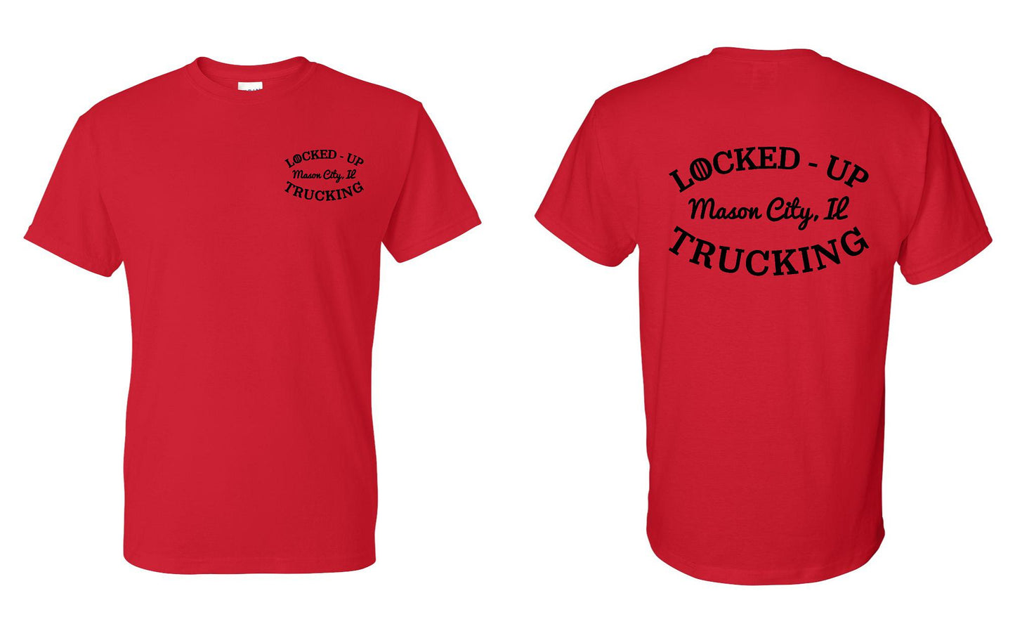 LOCKED-UP TRUCKING UNISEX TSHIRT BLACK LOGO (P.8000)