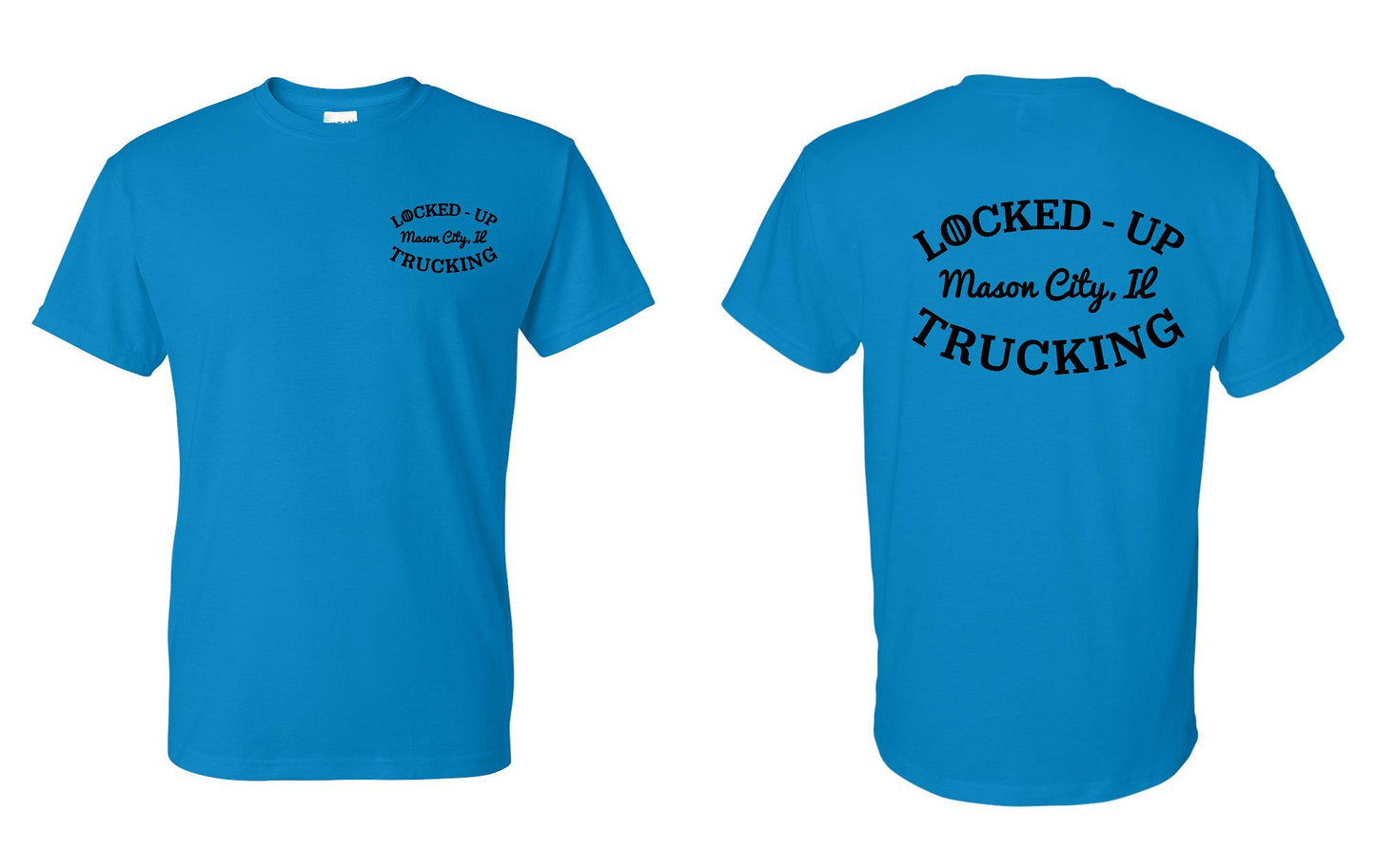 LOCKED-UP TRUCKING UNISEX TSHIRT BLACK LOGO (P.8000)