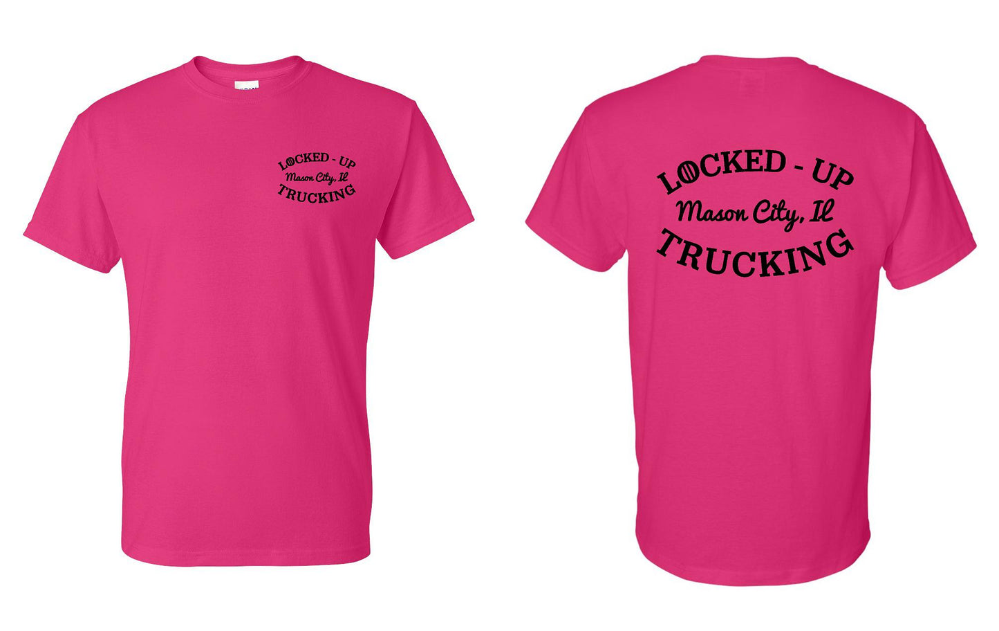 LOCKED-UP TRUCKING UNISEX TSHIRT BLACK LOGO (P.8000)