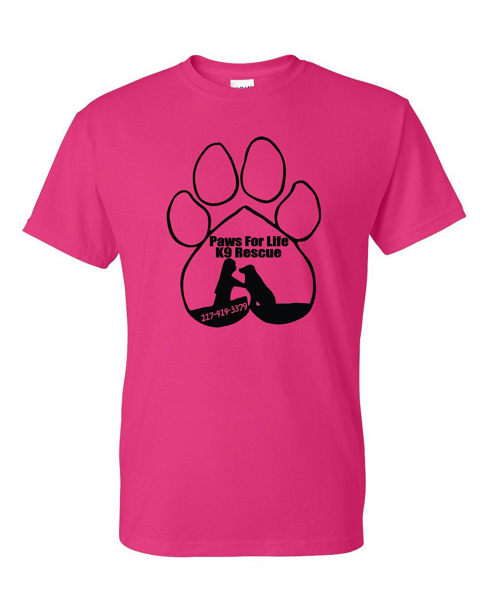 PAWS FOR LIFE K9 RESCUE UNISEX TSHIRT (P.8000)