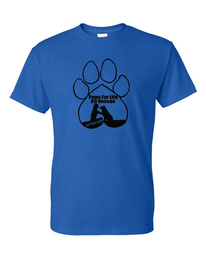 PAWS FOR LIFE K9 RESCUE UNISEX TSHIRT (P.8000)