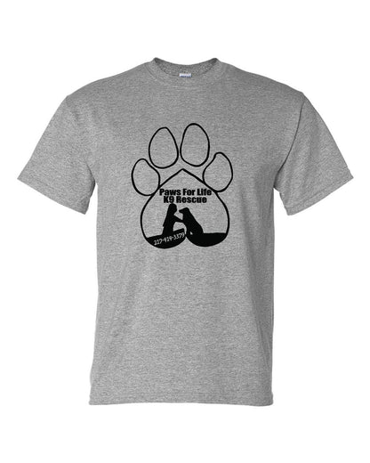 PAWS FOR LIFE K9 RESCUE UNISEX TSHIRT (P.8000)