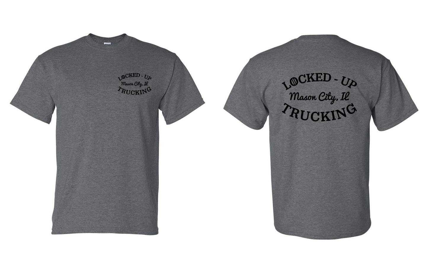 LOCKED-UP TRUCKING UNISEX TSHIRT BLACK LOGO (P.8000)