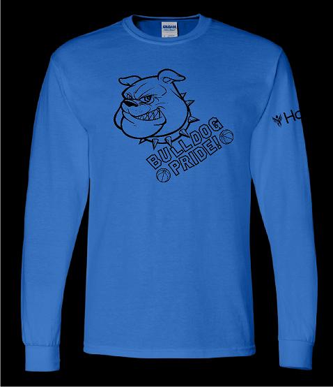 HOPE BULLDOG BASKETBALL Long Sleeve T-Shirt (P.8400)