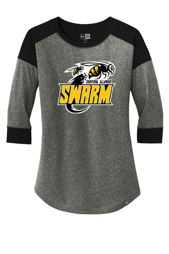 SWARM BASEBALL LADIES NEW ERA RAGLAN TEE (LNEA104)