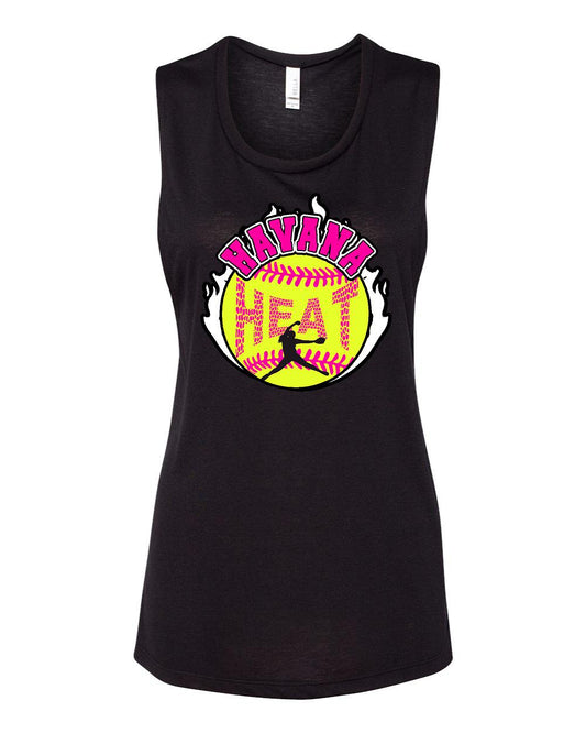 HAVANA HEAT SOFTBALL LADIES MUSCLE TANK (P.8803)