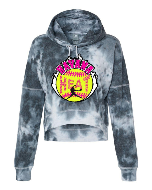 HAVANA HEAT SOFTBALL Women's Crop Hooded Sweatshirt (P.8853)