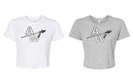 Athens Junior Football Women’s Flowy Crop Tee (P.8882)