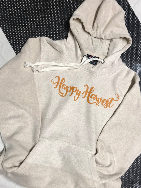 Happy Harvest J. America Triblend Hooded Sweatshirt (8871)