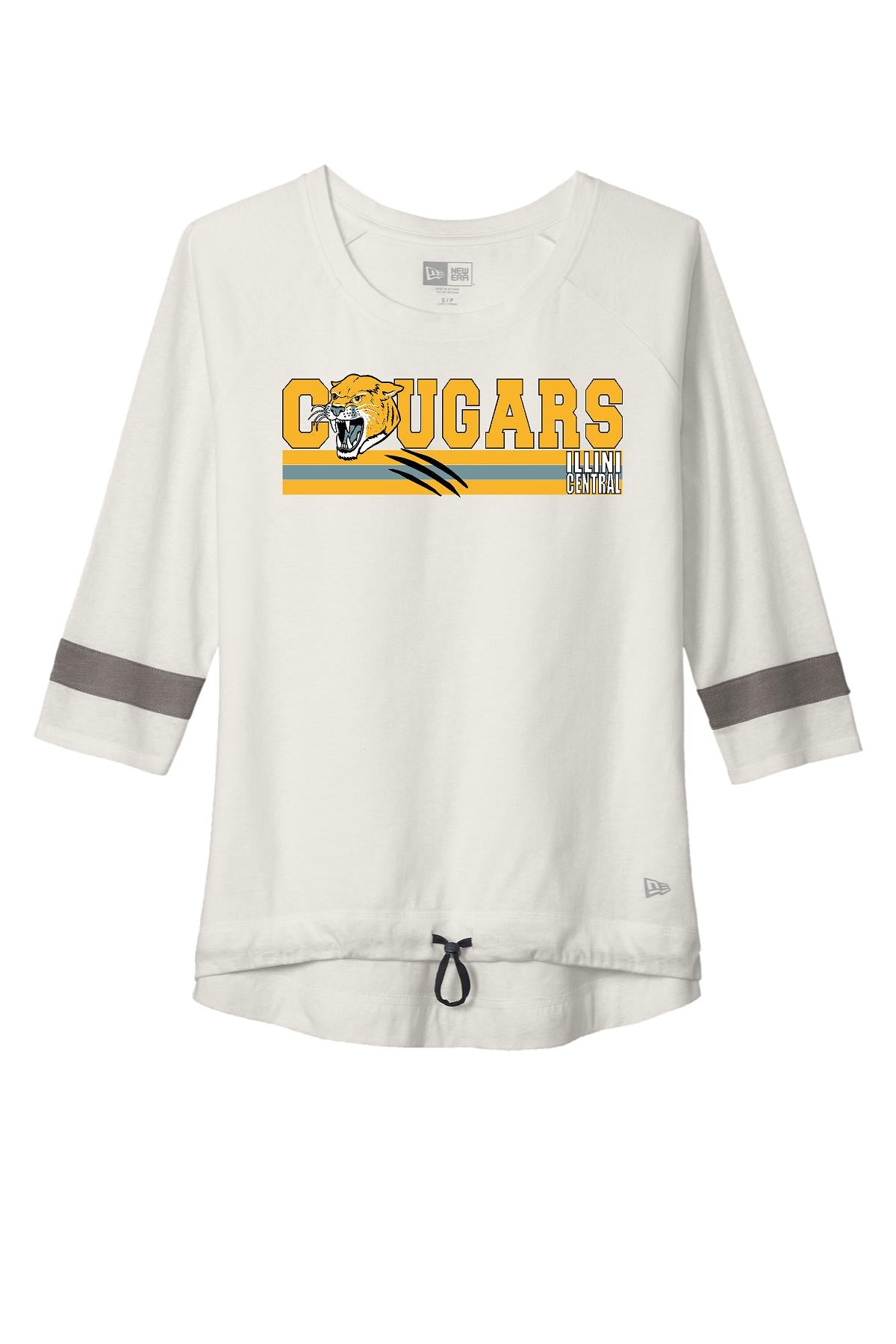 ILLINI CENTRAL New Era ® Ladies Tri-Blend 3/4-Sleeve Tee (P.LNEA136)