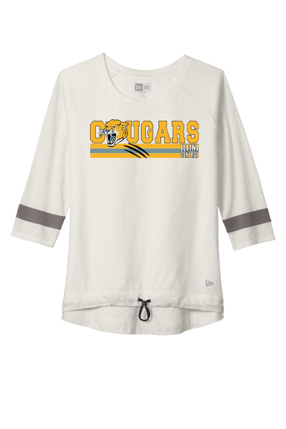 ILLINI CENTRAL New Era ® Ladies Tri-Blend 3/4-Sleeve Tee (P.LNEA136)