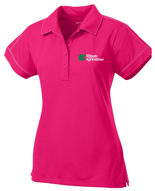 Illinois Department of Agriculture  Ladies Contrast Stitch Micropique Sport-Wick® Polo (E.LST659)