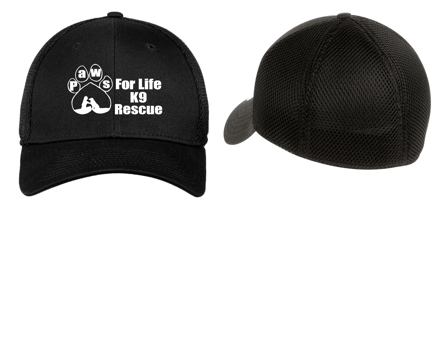 PAWS FOR LIFE K9 RESCUE FITTED STRETCH MESH HAT (E.NE1020)