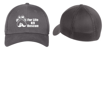 PAWS FOR LIFE K9 RESCUE FITTED STRETCH MESH HAT (E.NE1020)