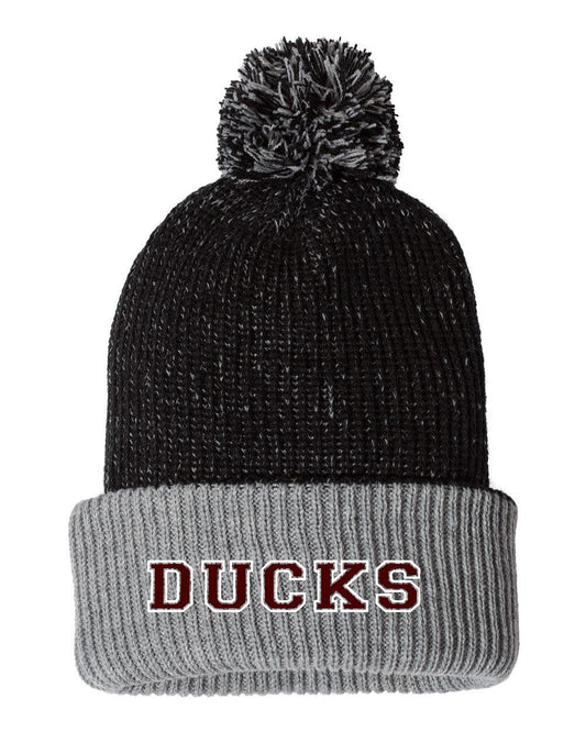 HAVANA DUCKS Sportsman - 12" Knit Speckled Pom-Pom Beanie - (E.SP70)