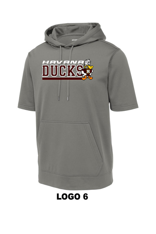 HAVANA DUCKS Sport-Tek ® Sport-Wick ® Fleece Short Sleeve Hooded Pullover (P.ST251)