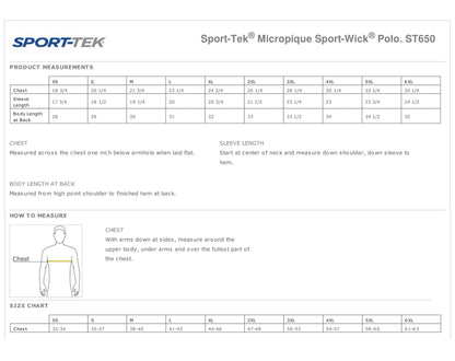 WLB BASEBALL UNISEX SPORT TEK POLO (E.ST650)