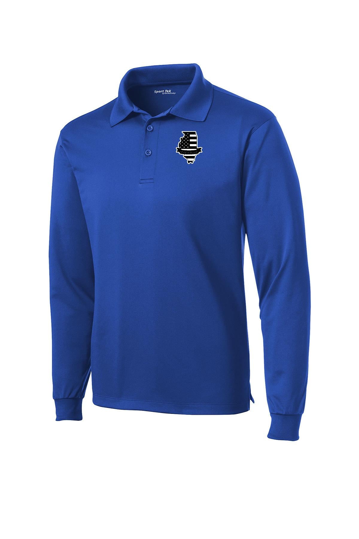 IASCOE Unisex SportTek Long Sleeve Sport-Wick® Polo (E.ST657)