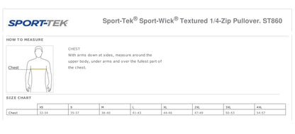 Porta Softball SPORT TEK TEXTURED QUARTER ZIP (E.ST860/LST860)