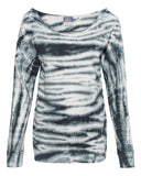 Women's French Terry Off-the-Shoulder Tie-Dyed Sweatshirt (W20173)