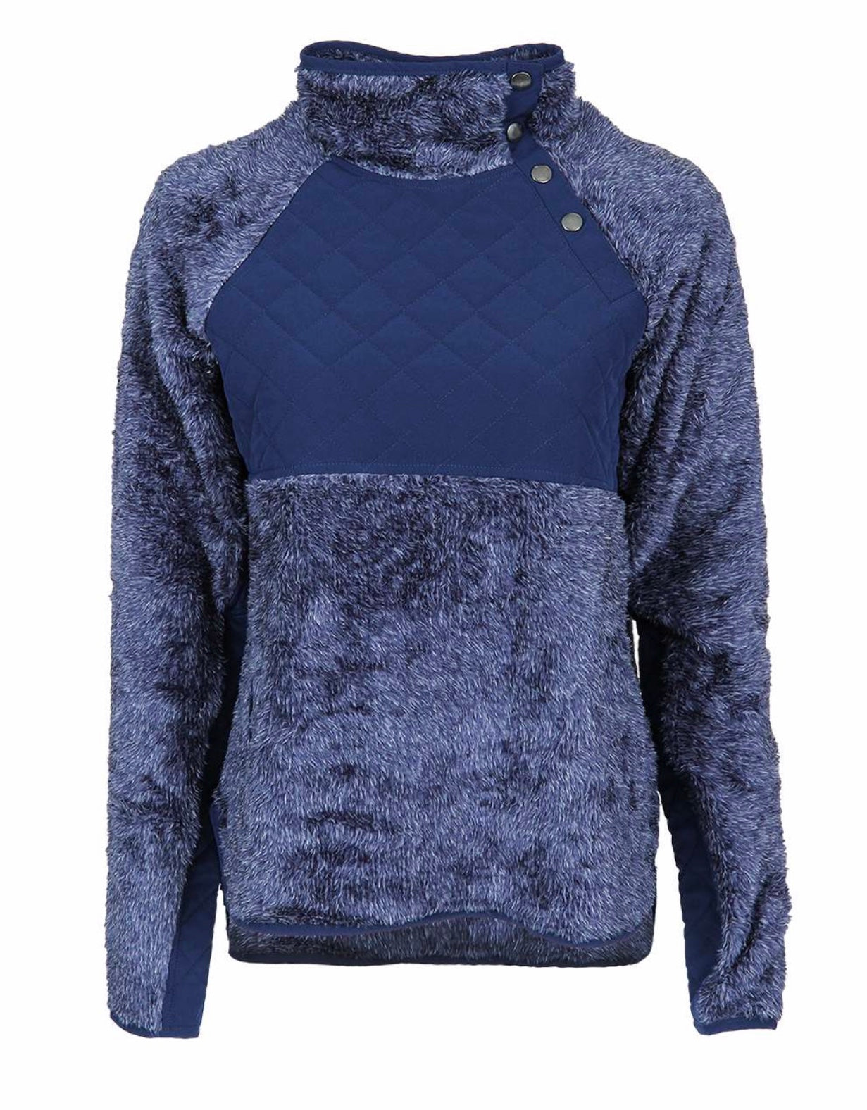 Women's Quilted Fuzzy Fleece Boxercraft Pullover - FZ06