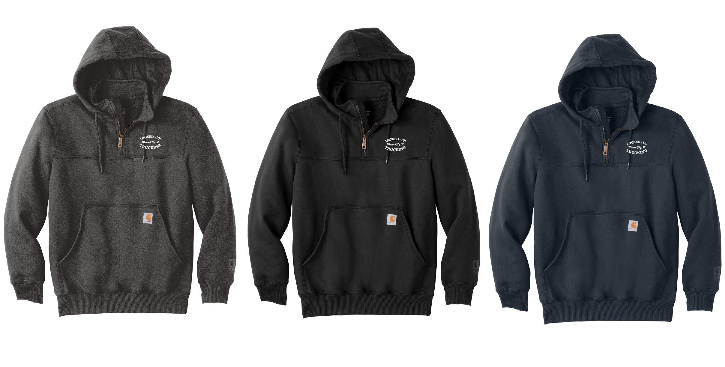 LOCKED UP TRUCKING UNISEX CARHARTT HEAVYWEIGHT HOODIE E.CT100617