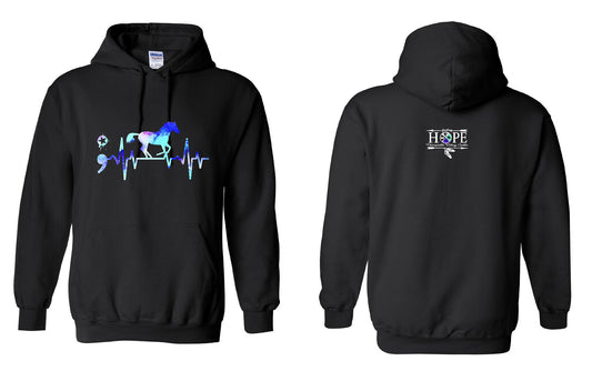 Hope Riding Horse Heartbeat Hoodie (18500)
